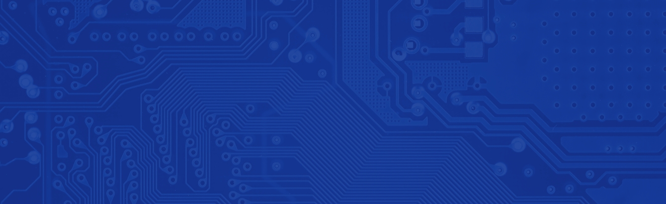 blue graphic of a circuit board showing the connections of electric pathways between components